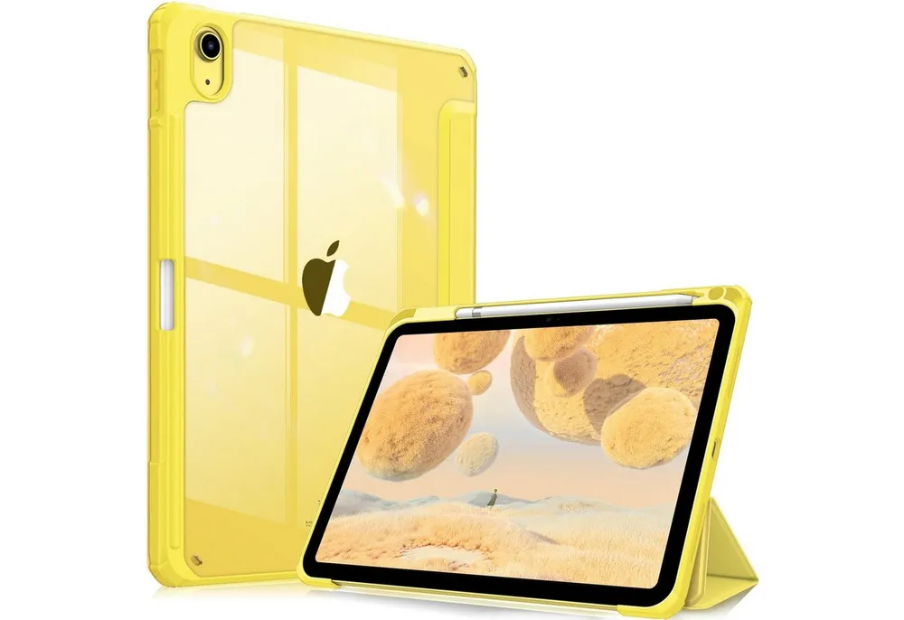 Fintie Tablet-Hülle für iPad 11 Generation 11 Zoll 2025 (A16), iPad 10 Generation 2022 10.9 Zoll, mit Stifthalter, Stoßfeste Hybrid Hülle mit transparenter Hartschale