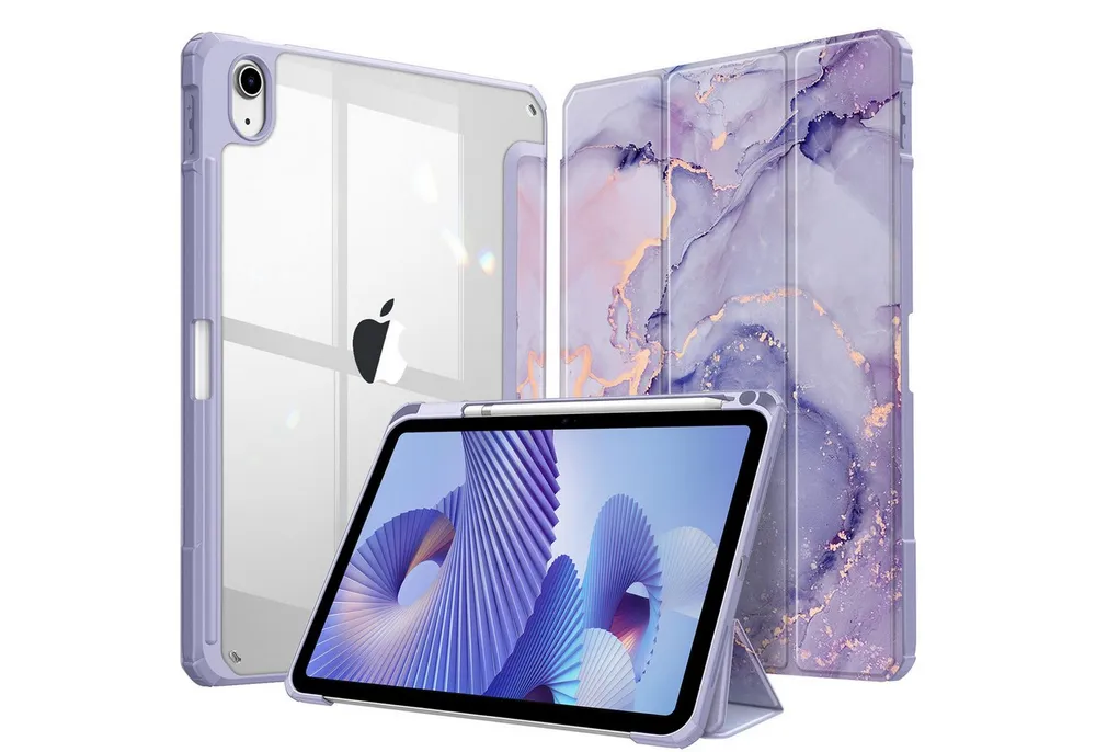 Fintie Tablet-Hülle für iPad 11 Generation 11 Zoll 2025 (A16), iPad 10 Generation 2022 10.9 Zoll, mit Stifthalter, Stoßfeste Hybrid Hülle mit transparenter Hartschale