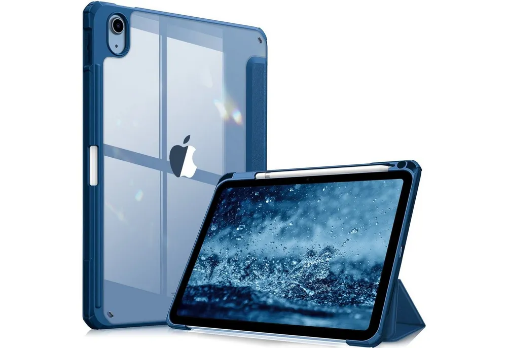 Fintie Tablet-Hülle für iPad 11 Generation 11 Zoll 2025 (A16), iPad 10 Generation 2022 10.9 Zoll, mit Stifthalter, Stoßfeste Hybrid Hülle mit transparenter Hartschale