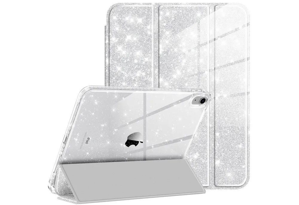 Fintie Tablet-Hülle für iPad 11 Generation 11 Zoll 2025(A16), iPad 10 Generation 2022, mit Stifthalter, Glitzernde Stoßfeste Case mit Glänzende Rückseite