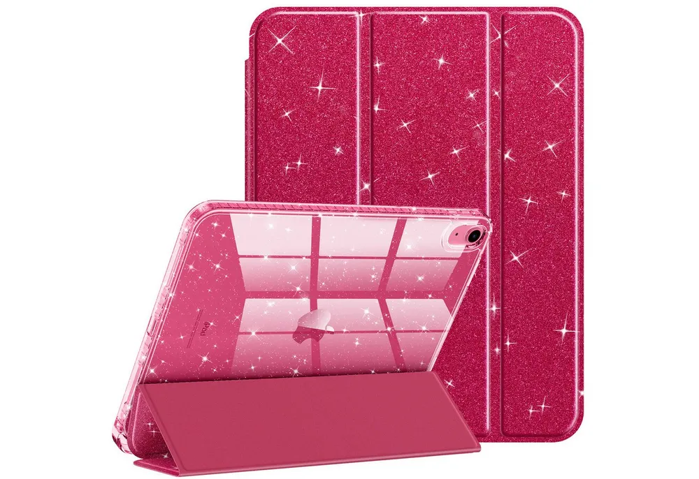 Fintie Tablet-Hülle für iPad 11 Generation 11 Zoll 2025(A16), iPad 10 Generation 2022, mit Stifthalter, Glitzernde Stoßfeste Case mit Glänzende Rückseite