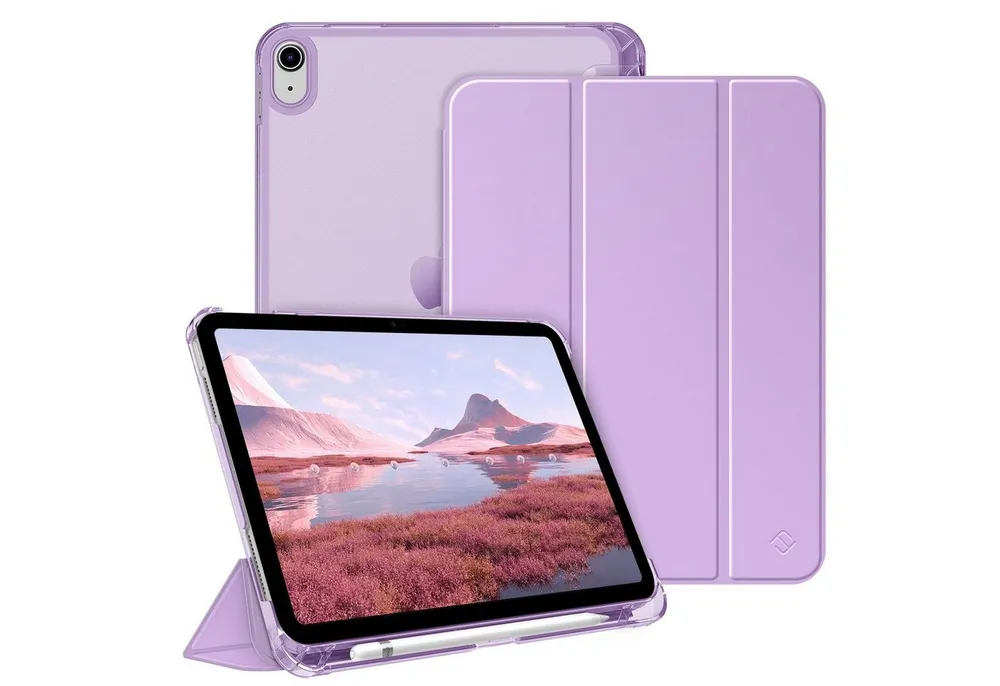 Fintie Tablet-Hülle für iPad 11 Generation 11‘’ 2025 (A16), iPad 10 Generation 10.9'' 2022, ultradünn, mit Stifthalter, transparenter Rückseite, Auto Schlaf/Wach
