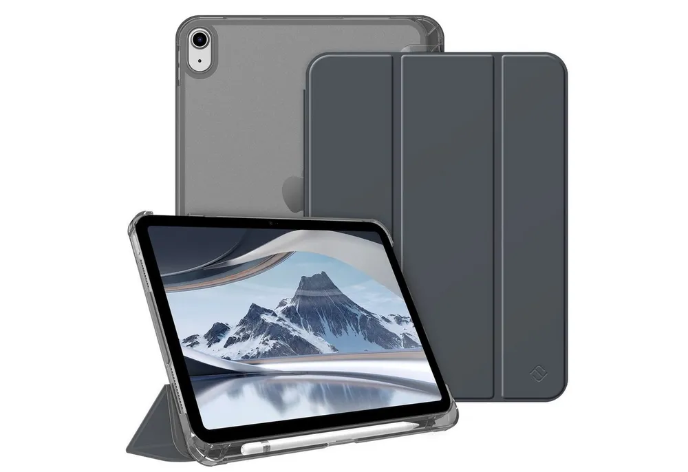 Fintie Tablet-Hülle für iPad 11 Generation 11‘’ 2025 (A16), iPad 10 Generation 10.9'' 2022, ultradünn, mit Stifthalter, transparenter Rückseite, Auto Schlaf/Wach
