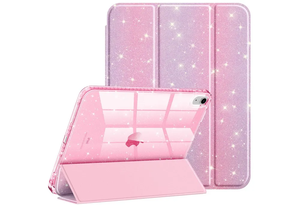 Fintie Tablet-Hülle für iPad 11 Generation 11 Zoll 2025(A16), iPad 10 Generation 2022, mit Stifthalter, Glitzernde Stoßfeste Case mit Glänzende Rückseite