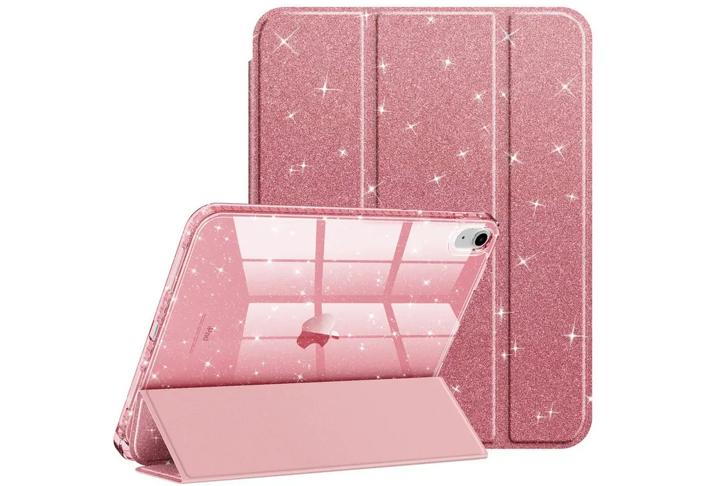 Fintie Tablet-Hülle für iPad 11 Generation 11 Zoll 2025(A16), iPad 10 Generation 2022, mit Stifthalter, Glitzernde Stoßfeste Case mit Glänzende Rückseite