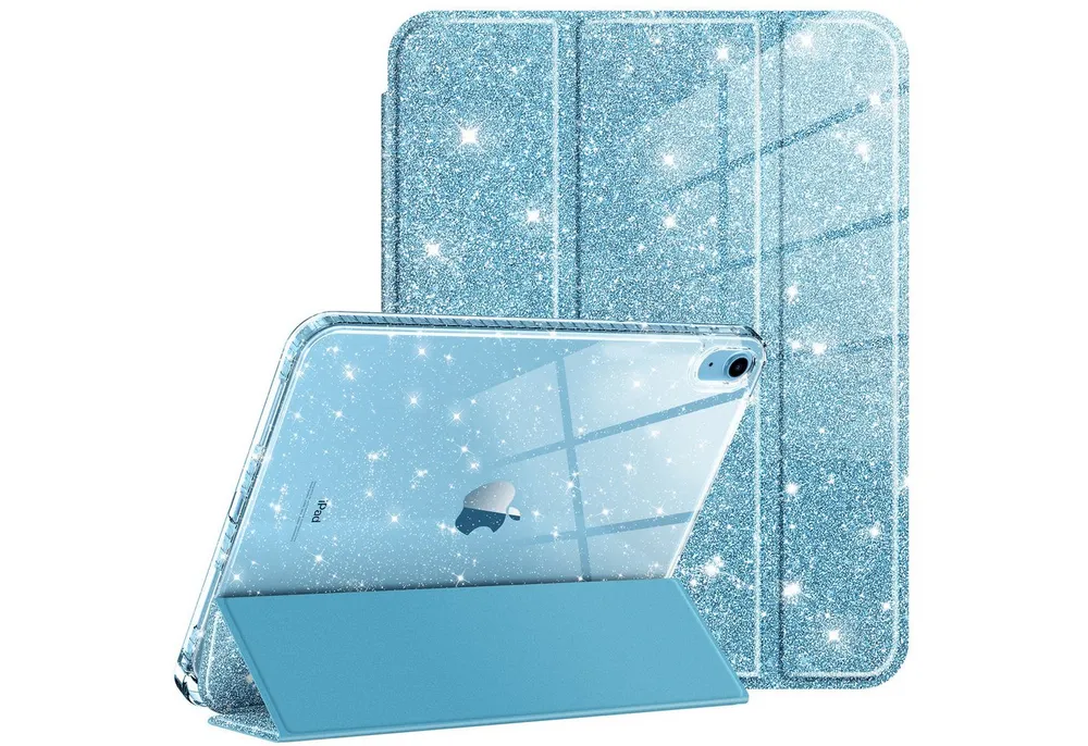 Fintie Tablet-Hülle für iPad 11 Generation 11 Zoll 2025(A16), iPad 10 Generation 2022, mit Stifthalter, Glitzernde Stoßfeste Case mit Glänzende Rückseite
