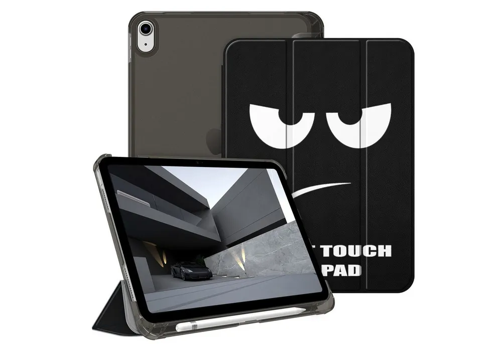Fintie Tablet-Hülle für iPad 11 Generation 11‘’ 2025 (A16), iPad 10 Generation 10.9'' 2022, ultradünn, mit Stifthalter, transparenter Rückseite, Auto Schlaf/Wach