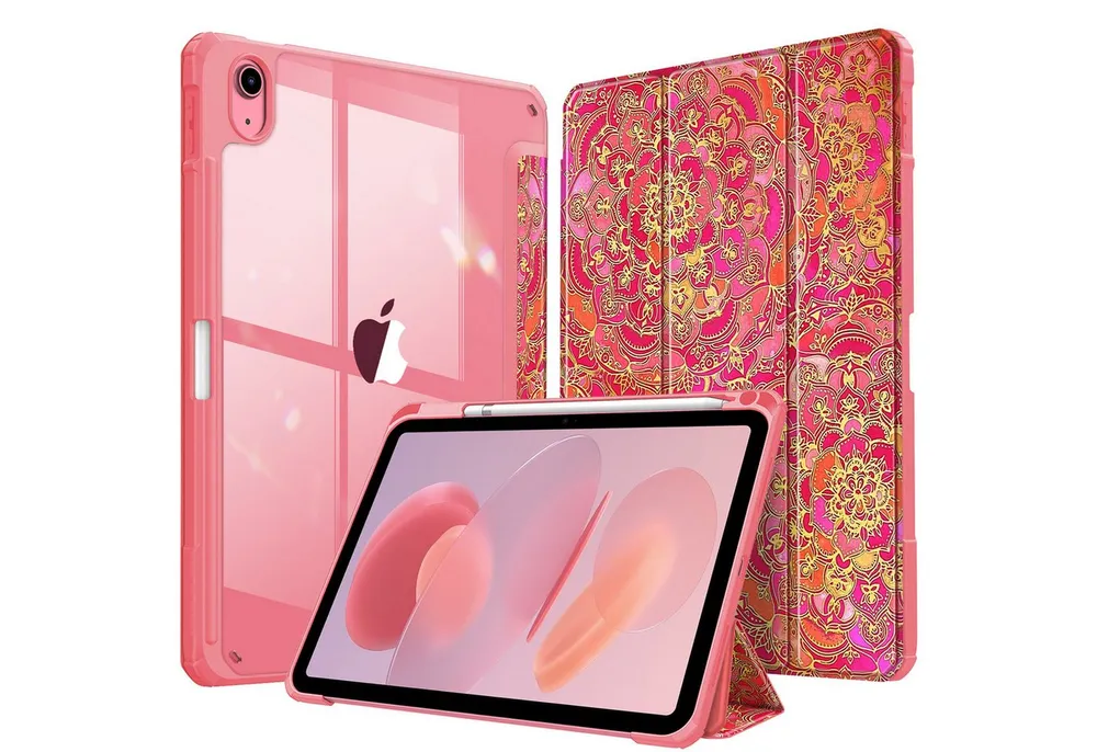 Fintie Tablet-Hülle für iPad 11 Generation 11 Zoll 2025 (A16), iPad 10 Generation 2022 10.9 Zoll, mit Stifthalter, Stoßfeste Hybrid Hülle mit transparenter Hartschale