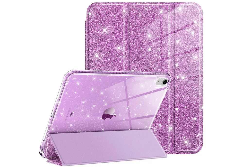 Fintie Tablet-Hülle für iPad 11 Generation 11 Zoll 2025(A16), iPad 10 Generation 2022, mit Stifthalter, Glitzernde Stoßfeste Case mit Glänzende Rückseite