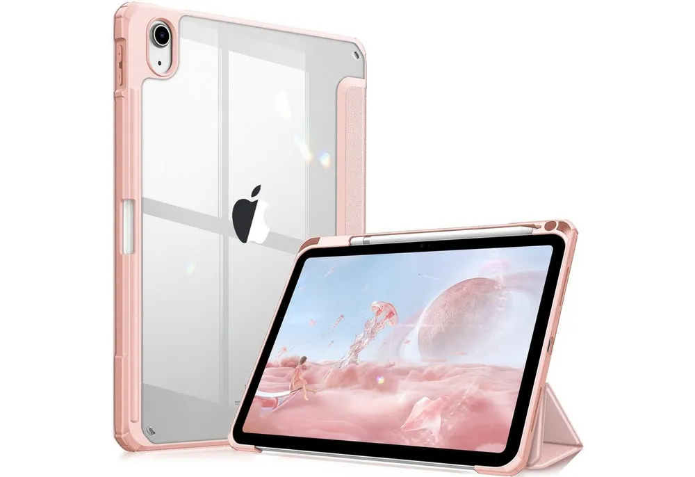 Fintie Tablet-Hülle für iPad 11 Generation 11 Zoll 2025 (A16), iPad 10 Generation 2022 10.9 Zoll, mit Stifthalter, Stoßfeste Hybrid Hülle mit transparenter Hartschale