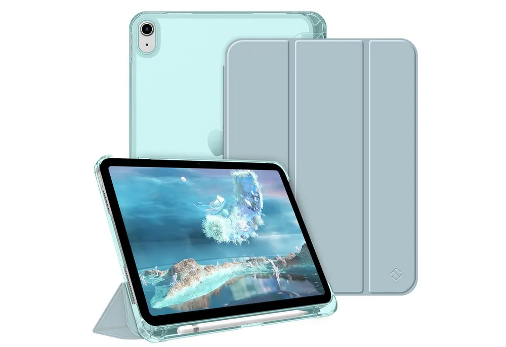Fintie Tablet-Hülle für iPad 11 Generation 11‘’ 2025 (A16), iPad 10 Generation 10.9'' 2022, ultradünn, mit Stifthalter, transparenter Rückseite, Auto Schlaf/Wach