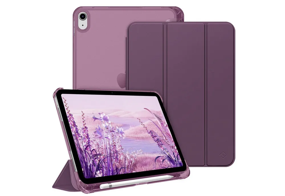 Fintie Tablet-Hülle für iPad 11 Generation 11‘’ 2025 (A16), iPad 10 Generation 10.9'' 2022, ultradünn, mit Stifthalter, transparenter Rückseite, Auto Schlaf/Wach