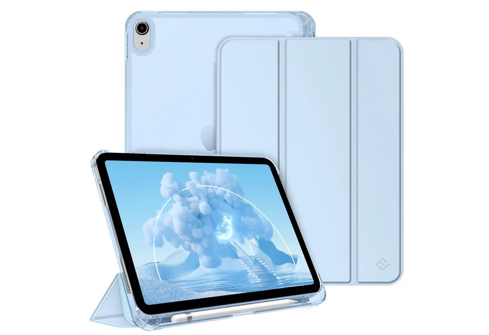 Fintie Tablet-Hülle für iPad 11 Generation 11‘’ 2025 (A16), iPad 10 Generation 10.9'' 2022, ultradünn, mit Stifthalter, transparenter Rückseite, Auto Schlaf/Wach