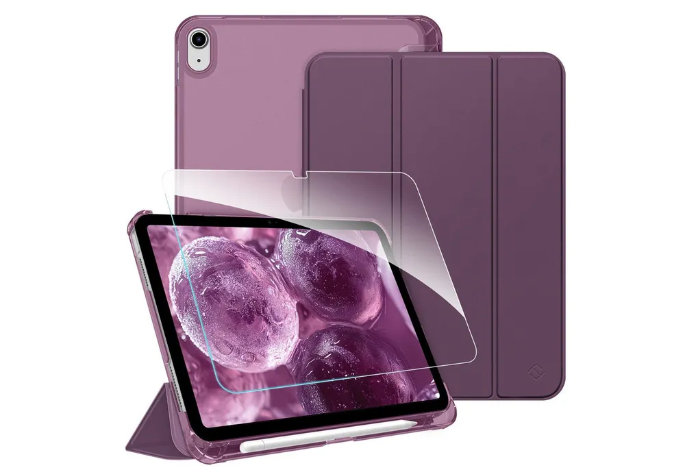 Fintie Tablet-Hülle für iPad 11 Generation 11'' 2025 (A16), iPad 10 Generation 10.9'' 2022, mit Schutzfolie-ultradünne transparente Rückseite Case mit Stifthalter