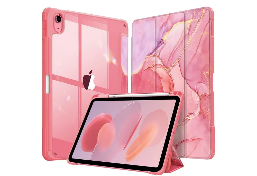 Fintie Tablet-Hülle für iPad 11 Generation 11 Zoll 2025 (A16), iPad 10 Generation 2022 10.9 Zoll, mit Stifthalter, Stoßfeste Hybrid Hülle mit transparenter Hartschale