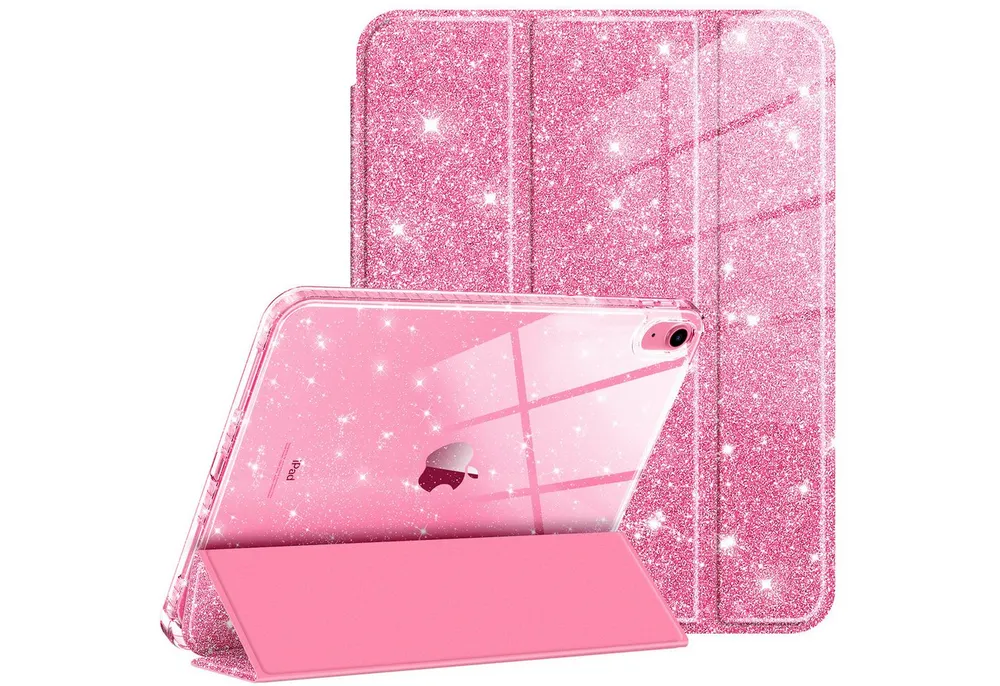 Fintie Tablet-Hülle für iPad 11 Generation 11 Zoll 2025(A16), iPad 10 Generation 2022, mit Stifthalter, Glitzernde Stoßfeste Case mit Glänzende Rückseite