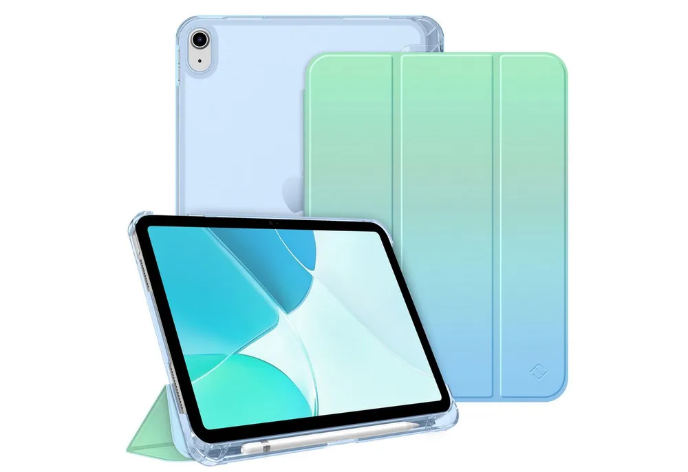 Fintie Tablet-Hülle für iPad 11 Generation 11‘’ 2025 (A16), iPad 10 Generation 10.9'' 2022, ultradünn, mit Stifthalter, transparenter Rückseite, Auto Schlaf/Wach