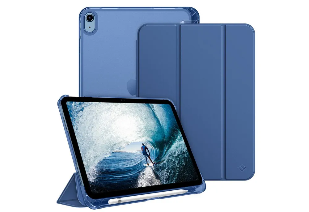 Fintie Tablet-Hülle für iPad 11 Generation 11‘’ 2025 (A16), iPad 10 Generation 10.9'' 2022, ultradünn, mit Stifthalter, transparenter Rückseite, Auto Schlaf/Wach