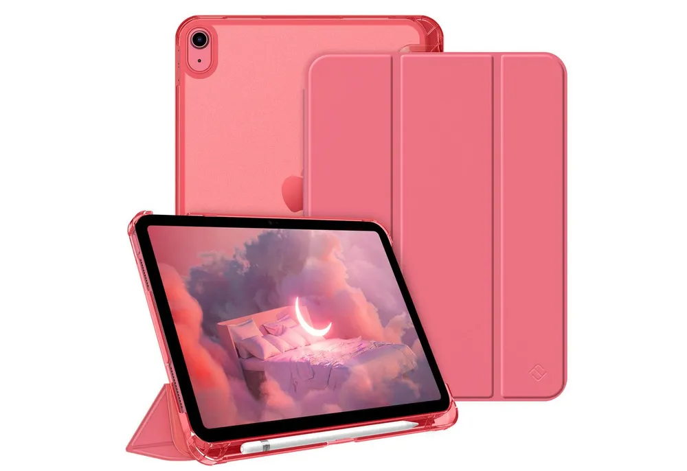 Fintie Tablet-Hülle für iPad 11 Generation 11‘’ 2025 (A16), iPad 10 Generation 10.9'' 2022, ultradünn, mit Stifthalter, transparenter Rückseite, Auto Schlaf/Wach
