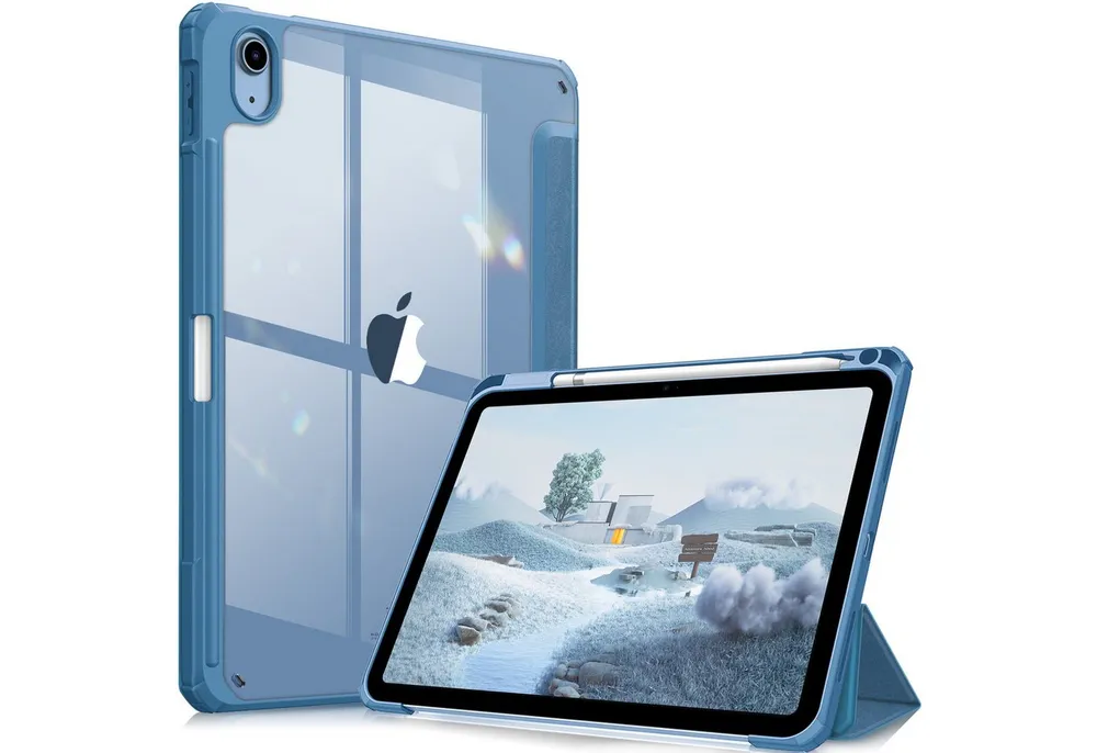 Fintie Tablet-Hülle für iPad 11 Generation 11 Zoll 2025 (A16), iPad 10 Generation 2022 10.9 Zoll, mit Stifthalter, Stoßfeste Hybrid Hülle mit transparenter Hartschale