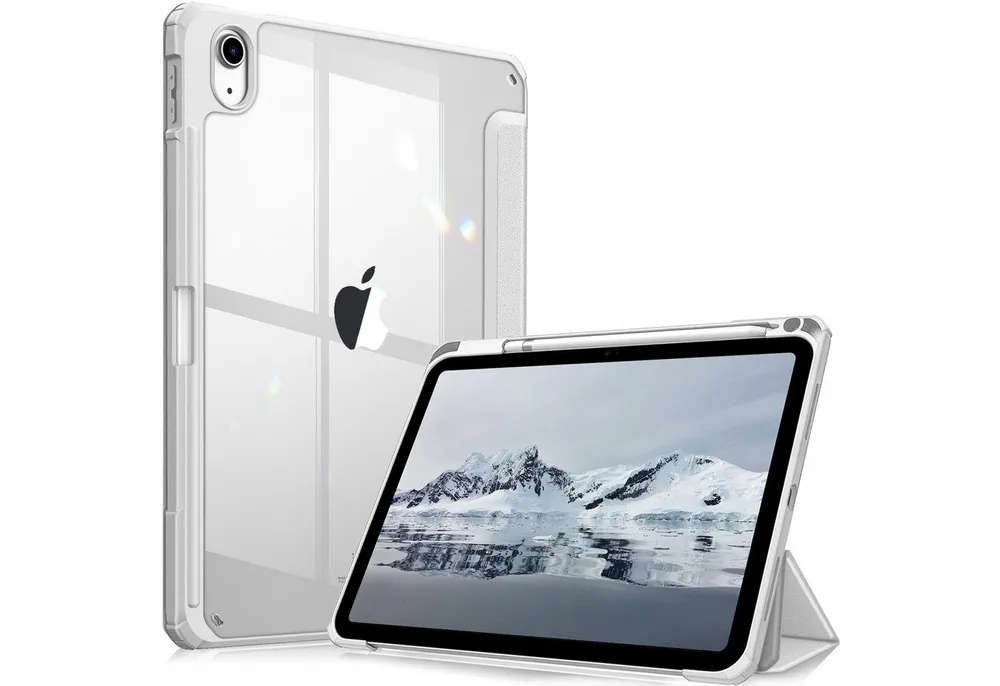 Fintie Tablet-Hülle für iPad 11 Generation 11 Zoll 2025 (A16), iPad 10 Generation 2022 10.9 Zoll, mit Stifthalter, Stoßfeste Hybrid Hülle mit transparenter Hartschale