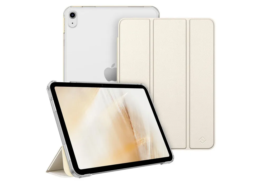 Fintie Tablet-Hülle für iPad 11. Generation 2025 (A16) 11 Zoll, iPad 10. Generation 2022 10.9 Zoll, Ultradünn Case mit transparenter Rückseite Abdeckung, Auto Schlaf/Wach