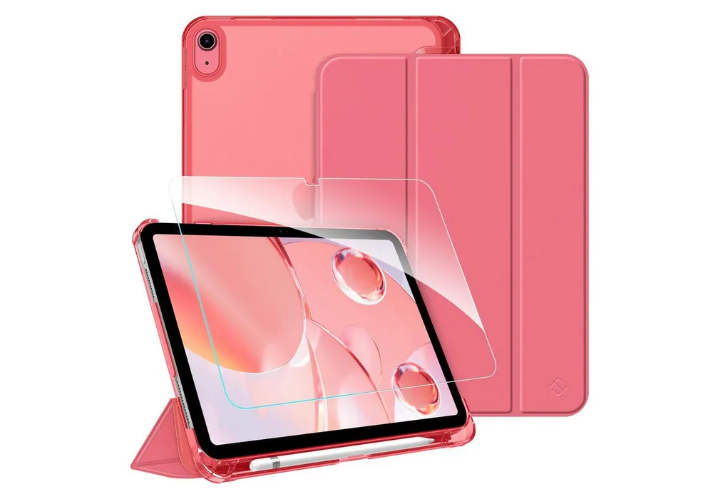 Fintie Tablet-Hülle für iPad 11 Generation 11'' 2025 (A16), iPad 10 Generation 10.9'' 2022, mit Schutzfolie-ultradünne transparente Rückseite Case mit Stifthalter