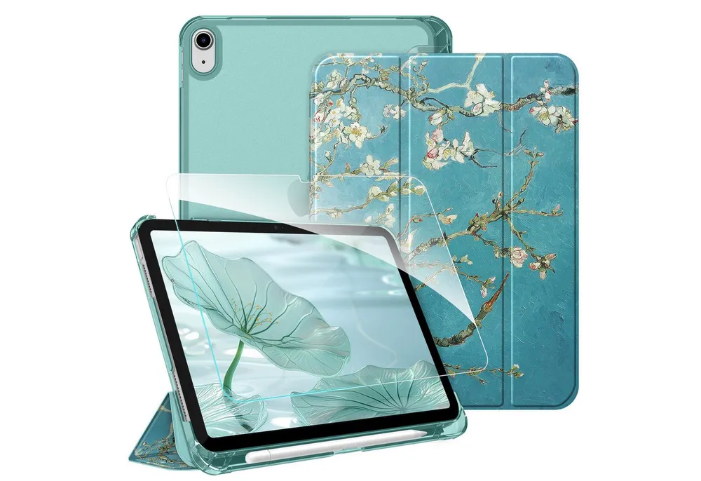 Fintie Tablet-Hülle für iPad 11 Generation 11'' 2025 (A16), iPad 10 Generation 10.9'' 2022, mit Schutzfolie-ultradünne transparente Rückseite Case mit Stifthalter
