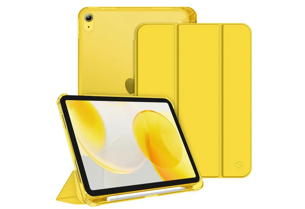 Fintie Tablet-Hülle für iPad 11 Generation 11‘’ 2025 (A16), iPad 10 Generation 10.9'' 2022, ultradünn, mit Stifthalter, transparenter Rückseite, Auto Schlaf/Wach