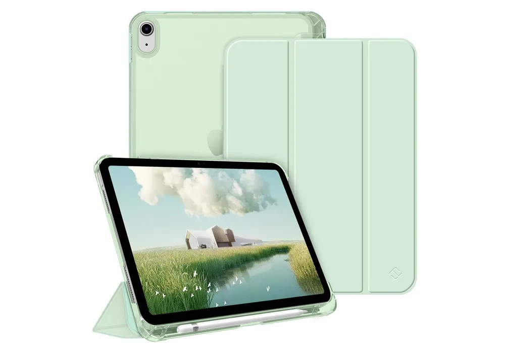 Fintie Tablet-Hülle für iPad 11 Generation 11‘’ 2025 (A16), iPad 10 Generation 10.9'' 2022, ultradünn, mit Stifthalter, transparenter Rückseite, Auto Schlaf/Wach