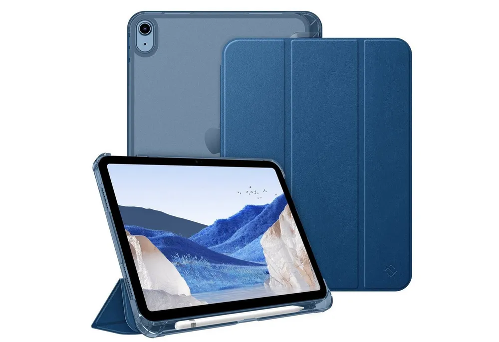 Fintie Tablet-Hülle für iPad 11 Generation 11‘’ 2025 (A16), iPad 10 Generation 10.9'' 2022, ultradünn, mit Stifthalter, transparenter Rückseite, Auto Schlaf/Wach