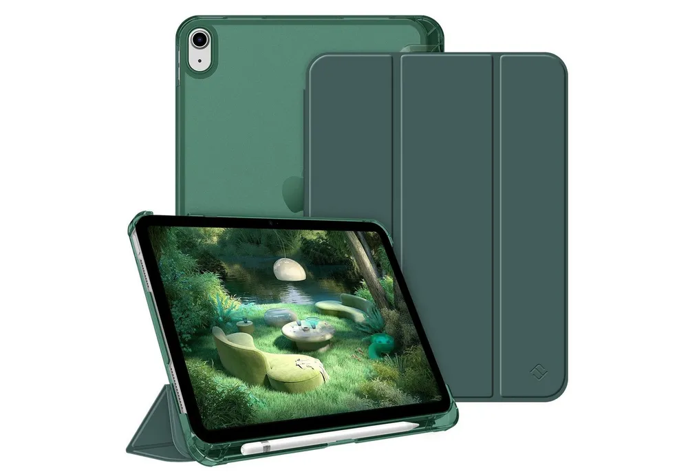 Fintie Tablet-Hülle für iPad 11 Generation 11‘’ 2025 (A16), iPad 10 Generation 10.9'' 2022, ultradünn, mit Stifthalter, transparenter Rückseite, Auto Schlaf/Wach