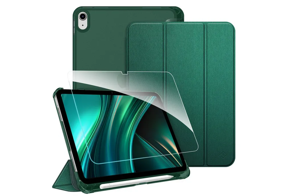 Fintie Tablet-Hülle für iPad 11 Generation 11'' 2025 (A16), iPad 10 Generation 10.9'' 2022, mit Schutzfolie-ultradünne transparente Rückseite Case mit Stifthalter