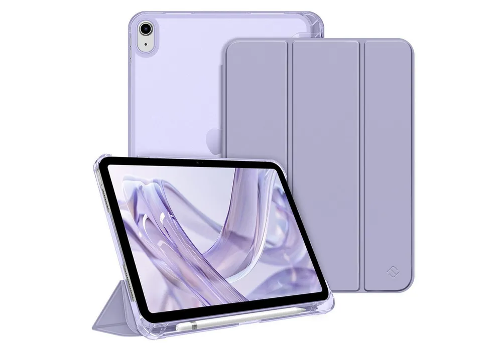 Fintie Tablet-Hülle für iPad 11 Generation 11‘’ 2025 (A16), iPad 10 Generation 10.9'' 2022, ultradünn, mit Stifthalter, transparenter Rückseite, Auto Schlaf/Wach