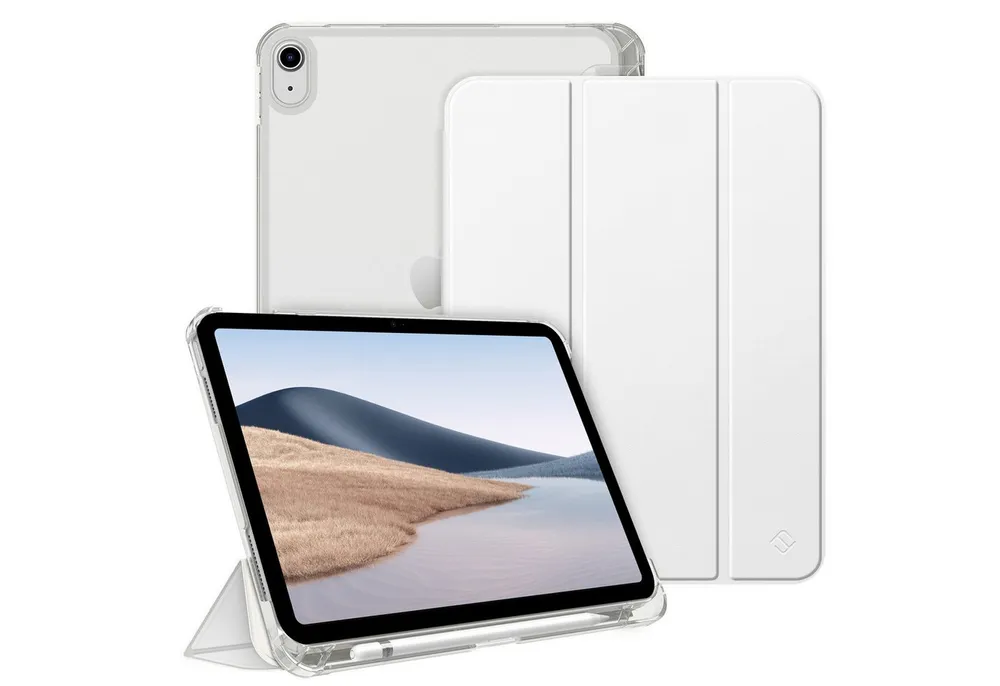 Fintie Tablet-Hülle für iPad 11 Generation 11‘’ 2025 (A16), iPad 10 Generation 10.9'' 2022, ultradünn, mit Stifthalter, transparenter Rückseite, Auto Schlaf/Wach
