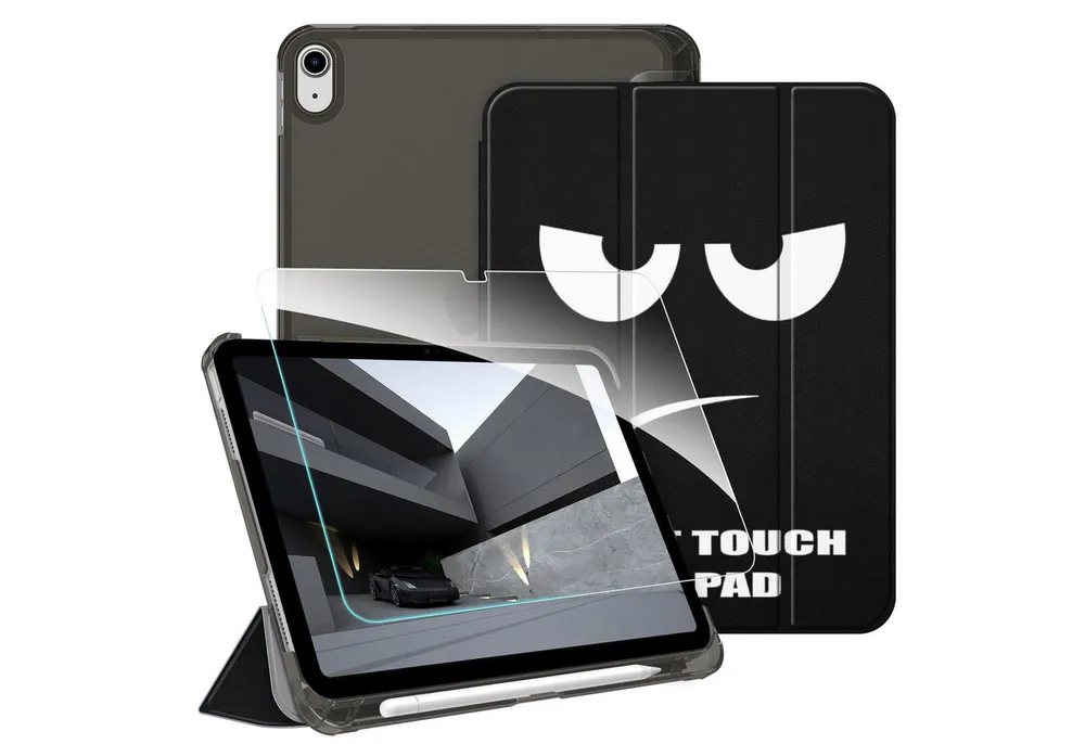 Fintie Tablet-Hülle für iPad 11 Generation 11'' 2025 (A16), iPad 10 Generation 10.9'' 2022, mit Schutzfolie-ultradünne transparente Rückseite Case mit Stifthalter