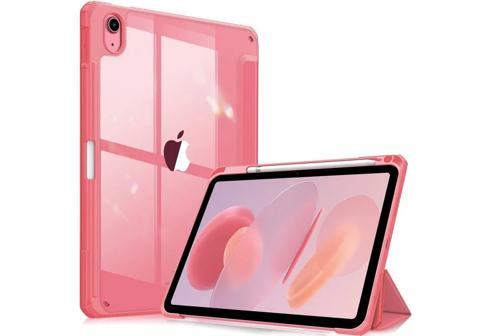 Fintie Tablet-Hülle für iPad 11 Generation 11 Zoll 2025 (A16), iPad 10 Generation 2022 10.9 Zoll, mit Stifthalter, Stoßfeste Hybrid Hülle mit transparenter Hartschale