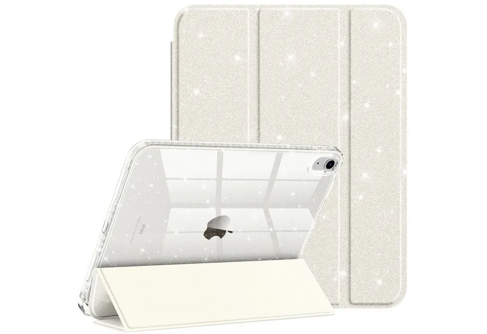 Fintie Tablet-Hülle für iPad 11 Generation 11 Zoll 2025(A16), iPad 10 Generation 2022, mit Stifthalter, Glitzernde Stoßfeste Case mit Glänzende Rückseite