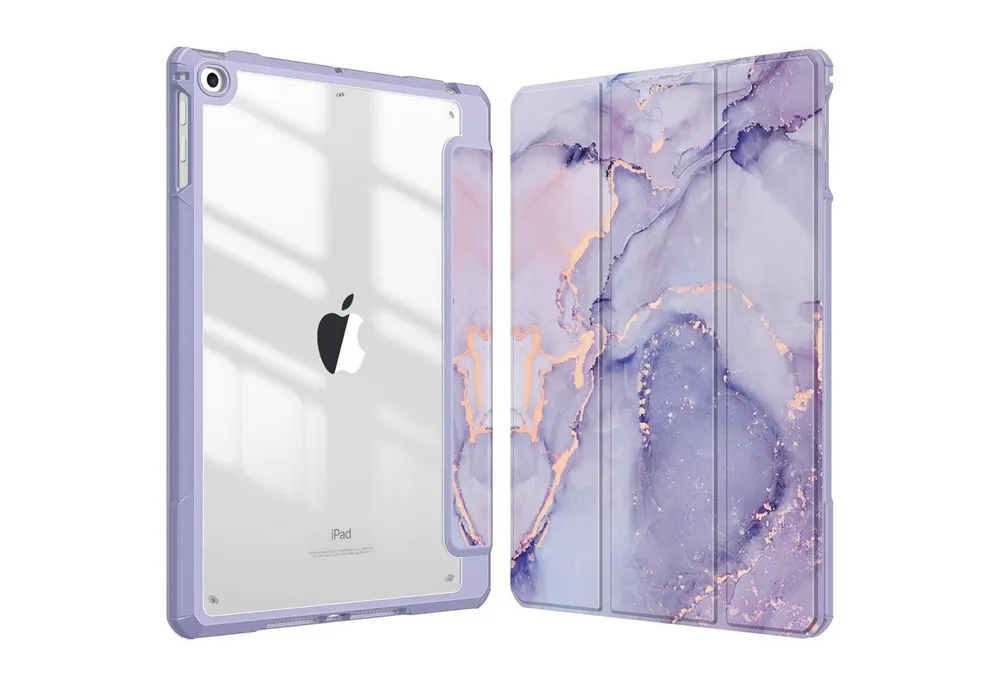 Fintie Tablet-Hülle für iPad 6. Gen 2018/ iPad 5. Gen 2017/ iPad Air 2/ iPad Air 9.7", Hülle mit Stifthalter und transparenter Hartschale auf der Rückseite