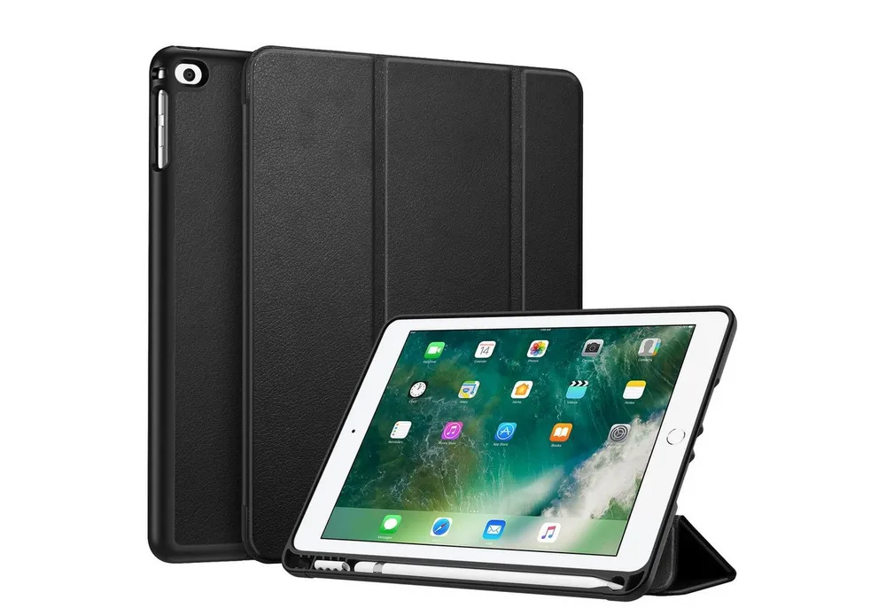 Fintie Tablet-Hülle für iPad 9.7 2018/2017 / iPad Air 2 2014 / iPad Air 2013, mit stifthalter und Soft TPU Rückseite Abdeckung, Auto Schlaf/Wach