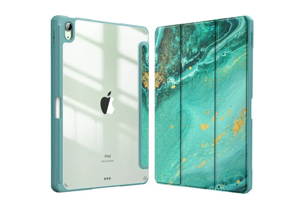 Fintie Tablet-Hülle für iPad Air 11'' M4/M3/M2(2026/2025/2024), iPad Air 5/4 Gen 2022/2020 10.9 Zoll, mit Stifthalter, Hülle mit transparenter Hartschale auf der Rückseite
