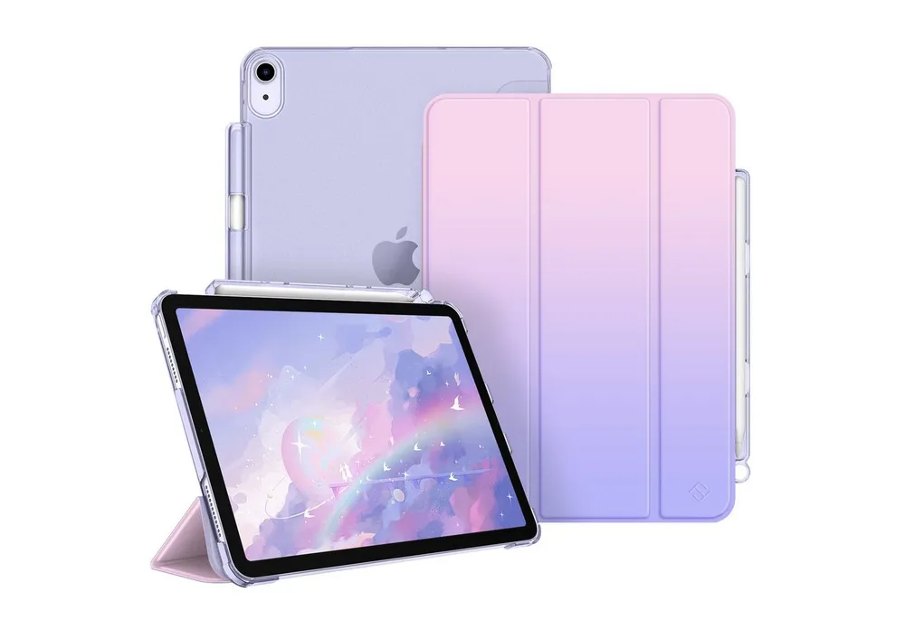 Fintie Tablet-Hülle für iPad Air 11'' M4/M3/M2(2026/2025/2024), iPad Air 5/4 Gen 2022/2020 10.9 Zoll, mit Stifthalter, ultradünne leichte Hülle mit transparenter Rückseite