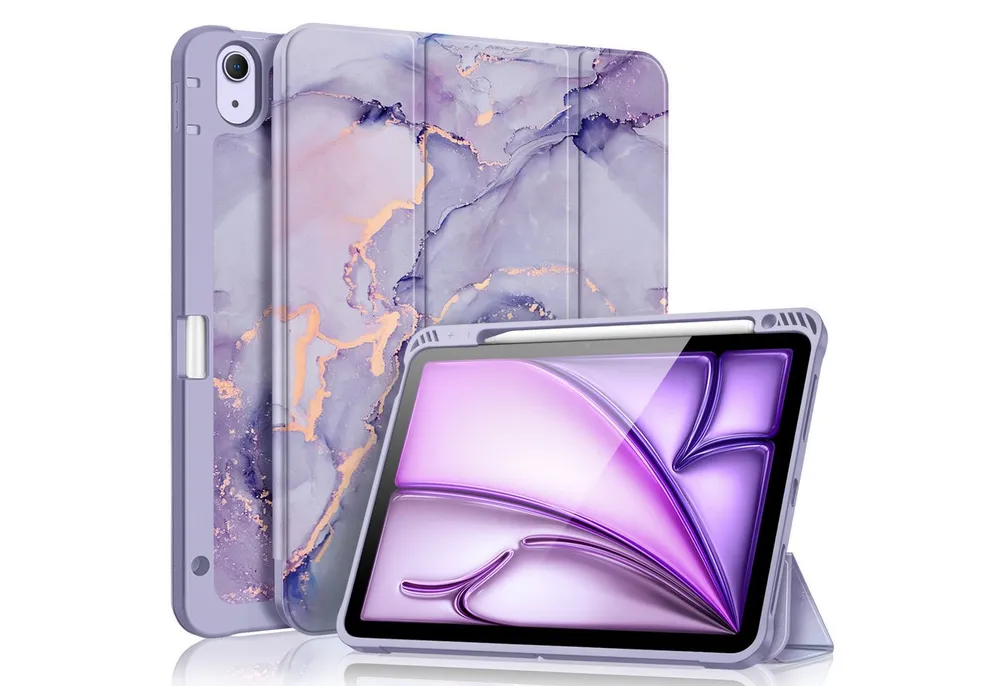 Fintie Tablet-Hülle für iPad Air 11'' M4/M3/M2(2026/2025/2024), iPad Air 5/4 Gen 2022/2020 10,9 Zoll, mit Stifthalter, Soft TPU Rückseite Abdeckung Hülle Intelligent Case