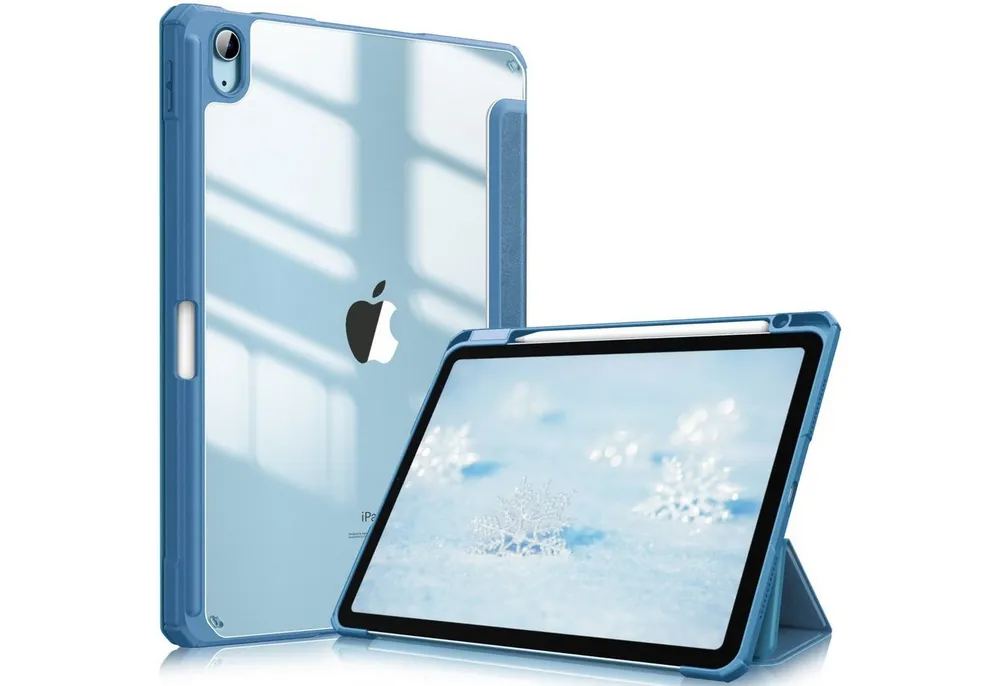 Fintie Tablet-Hülle für iPad Air 11'' M4/M3/M2(2026/2025/2024), iPad Air 5/4 Gen 2022/2020 10.9 Zoll, mit Stifthalter, Hülle mit transparenter Hartschale auf der Rückseite
