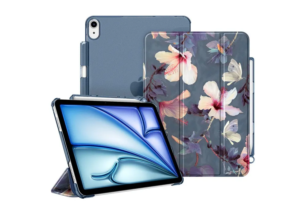 Fintie Tablet-Hülle für iPad Air 11'' M4/M3/M2(2026/2025/2024), iPad Air 5/4 Gen 2022/2020 10.9 Zoll, mit Stifthalter, ultradünne leichte Hülle mit transparenter Rückseite