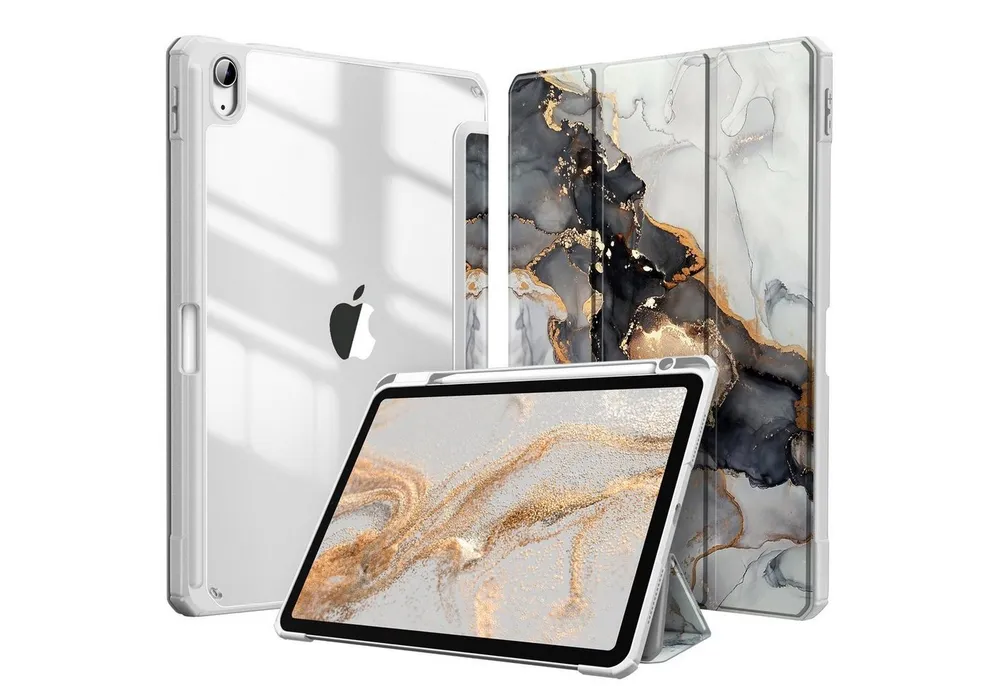 Fintie Tablet-Hülle für iPad Air 11'' M4/M3/M2(2026/2025/2024), iPad Air 5/4 Gen 2022/2020 10.9 Zoll, mit Stifthalter, Hülle mit transparenter Hartschale auf der Rückseite