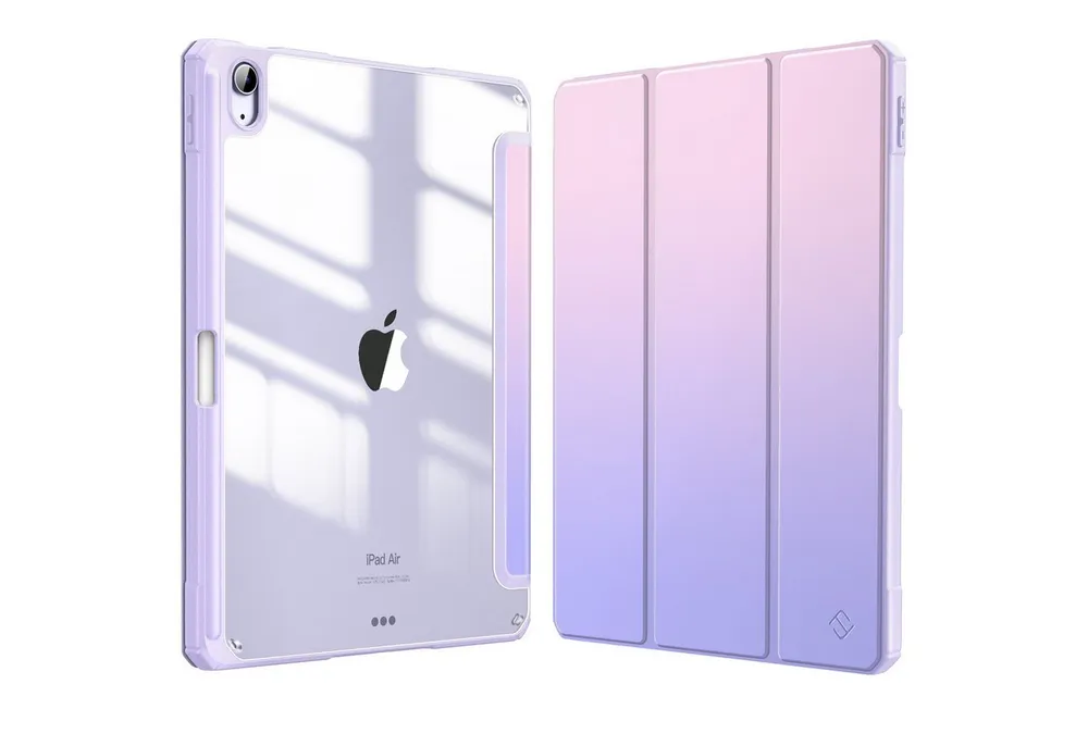 Fintie Tablet-Hülle für iPad Air 11'' M4/M3/M2(2026/2025/2024), iPad Air 5/4 Gen 2022/2020 10.9 Zoll, mit Stifthalter, Hülle mit transparenter Hartschale auf der Rückseite