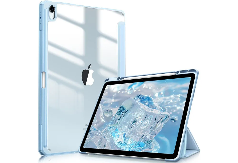 Fintie Tablet-Hülle für iPad Air 13 Zoll M4/M3/M2 (2026/2025/2024) mit Stifthalter, Stoßfeste Hybrid Case mit transparenter Hartschale auf der Rückseite