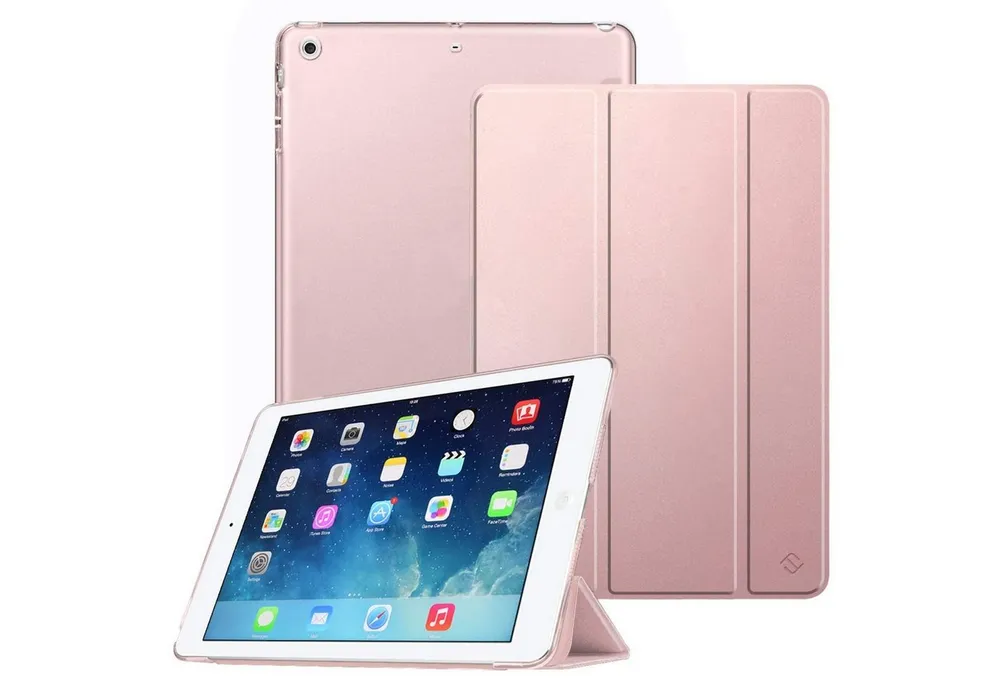 Fintie Tablet-Hülle für iPad Air 2 (2014 Modell) / iPad Air (2013 Modell), Ultradünne Hülle mit Transparenter Rückseite und Auto Schlaf/Wach