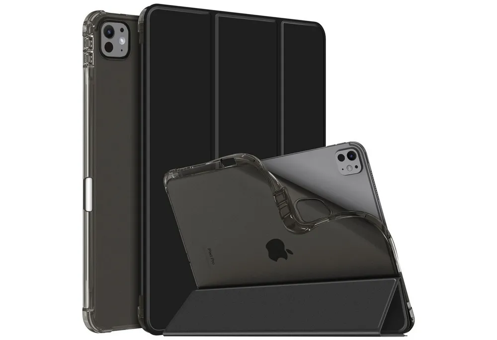 Fintie Tablet-Hülle für iPad Pro 11 Zoll (M5/M4) 2025/2024 mit Stifthalter, TPU Soft Transparenter Rückseite Abdeckung Hülle Intelligent Case